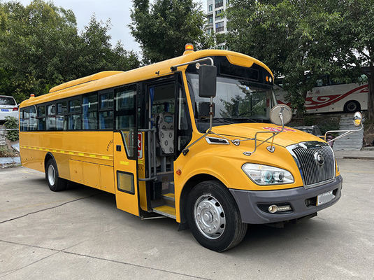 Autobus scolastici di seconda mano gialli 46 posti trasmissione manuale Autobus YuTong di seconda mano