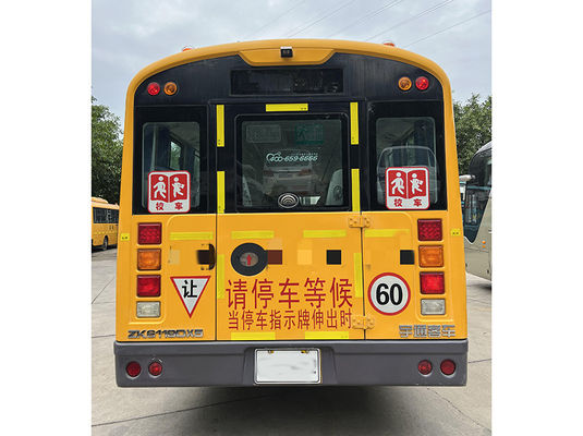 Autobus scolastici di seconda mano gialli 46 posti trasmissione manuale Autobus YuTong di seconda mano