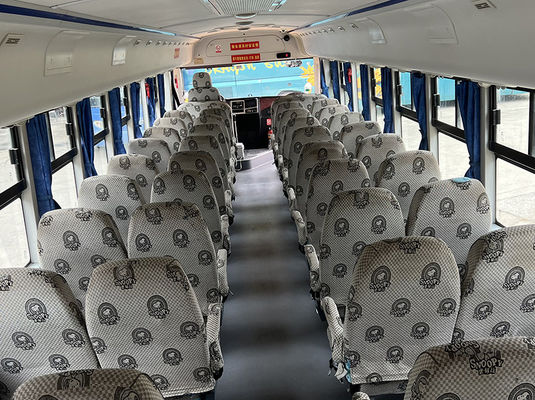 Autobus scolastici di seconda mano gialli 46 posti trasmissione manuale Autobus YuTong di seconda mano