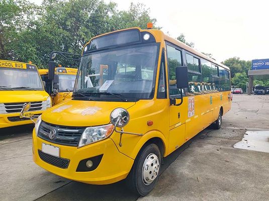 Diesel Euro 4 Autobus scolastico in pensione Dongfeng 56 posti Autobus scolastico giallo