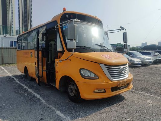 Autobus King Long 32 posti di seconda mano Autobus scolastico giallo Tipo di carburante diesel