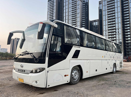 Autobus di passeggeri bianco grande usato 47 posti Autobus di proprietà con tipo di trasmissione manuale