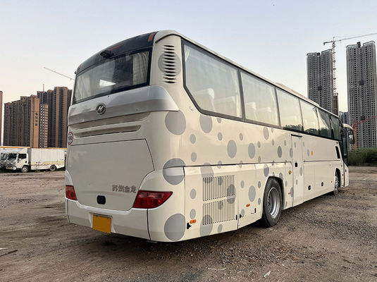 Autobus di passeggeri bianco grande usato 47 posti Autobus di proprietà con tipo di trasmissione manuale