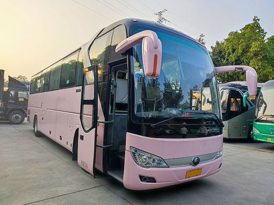 Luxury Pink Used Yutong Buses Euro 5 LHD Used Diesel Shuttle Bus in vendita