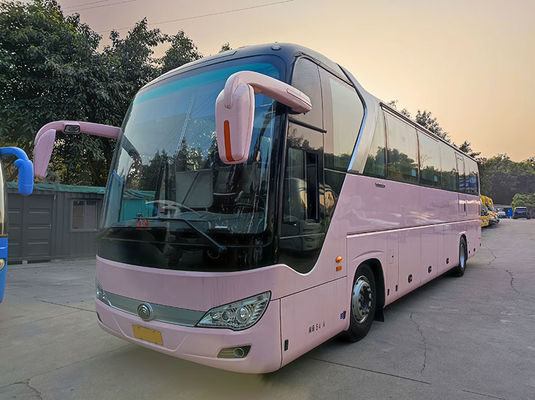 Luxury Pink Used Yutong Buses Euro 5 LHD Used Diesel Shuttle Bus in vendita