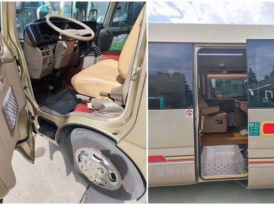 11 posti Toyota Coaster minibus di seconda mano con cambio manuale