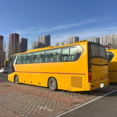 Yuchai 330 Motore Trasmissione manuale Golden Dragon di seconda mano 63 posti Autobus gialli