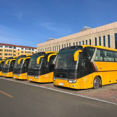 Autobus di seconda mano con assorbimento degli urti vetro a doppio strato e aria calda Offerta nazionale di vendita all'ingrosso IV standard di emissione