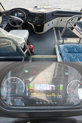 Autobus elettrico puro di seconda mano con motore elettrico di tipo 48 posti a sedere di Golden Dragon nel 2018 con pista posteriore del 1860