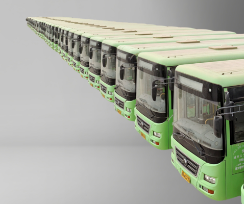 Autobus usato Yuchai con motore anteriore da 19/60 posti, cilindrata 3767 ml per un trasporto agevole